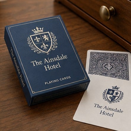 Customized playing cards for hotels and travel
