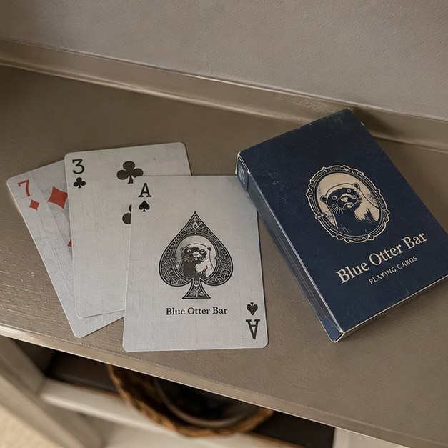 Playing cards with logo — customer photo